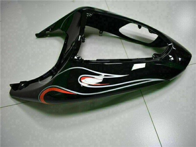 Billige Kawasaki ZX10R Motorrad Verkleidung Kit 2006-2007 - Glanzendes Schwarz Rot Flamme