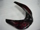 Billige Kawasaki ZX10R Motorrad Verkleidung 2006-2007 - Glanzendes Schwarz Rot Flamme