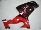 Billige Kawasaki ZX10R Motorrad Verkleidung 2006-2007 - Glanzendes Schwarz Rot Flamme