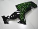 Billige Kawasaki ZX10R Motorrad Verkleidung 2006-2007 - Glanzendes Schwarz Grun Flamme