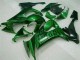 Billige Kawasaki ZX10R Motorrad Verkleidung 2008-2010 - Glanzendes Schwarz Grun Flamme