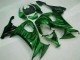 Billige Kawasaki ZX10R Motorrad Verkleidung 2008-2010 - Glanzendes Schwarz Grun Flamme