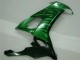 Billige Kawasaki ZX10R Motorrad Verkleidung 2008-2010 - Glanzendes Schwarz Grun Flamme