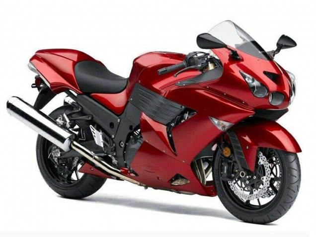 Billige Kawasaki ZX14R ZZR1400 Motorrad Verkleidung 2006-2011 - Rot