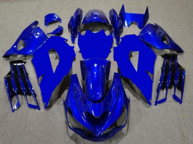 Billige Kawasaki ZX14R ZZR1400 Motorrad Verkleidung 2012-2024 - Blau Schwarz