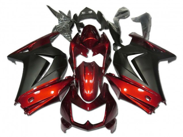 Billige Kawasaki EX250 Motorrad Verkleidung 2008-2012 - Rot Matt Schwarz