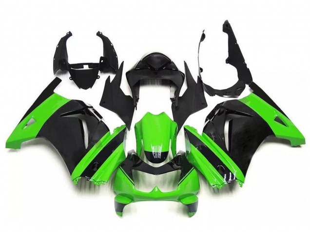 Billige Kawasaki EX250 Motorrad Verkleidung 2008-2012 - Grun Schwarz
