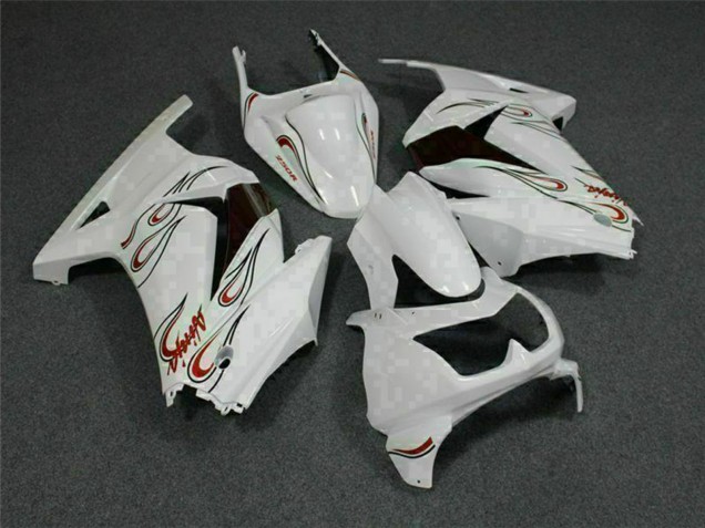 Billige Kawasaki EX250 Motorrad Verkleidung 2008-2012 - Weiss Rot