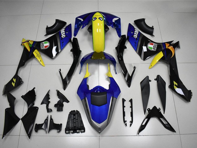 Billige Yamaha YZF R1 Motorrad Verkleidung 2007-2008 - Blau Gelb Schwarz Hai