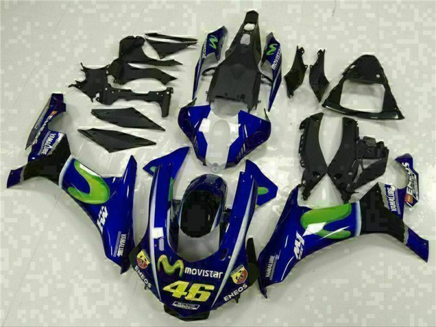 Billige Yamaha YZF R1 Motorrad Verkleidung 2015-2019 - Blau Silber Schwarz Grun MoviStar