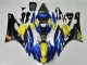 Billige Yamaha YZF R6 Motorrad Verkleidung 2006-2007 - Blau Gelb Glanzendes Schwarz Hai