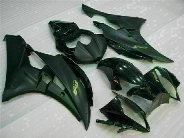 Billige Yamaha YZF R6 Motorrad Verkleidung 2006-2007 - Glanzendes Schwarz Matt Schwarz Gold Aufkleber