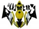 Billige Yamaha YZF R6 Motorrad Verkleidung 2008-2016 - Gelb Weiss Glanzendes Schwarz
