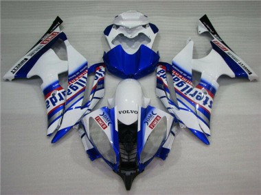 Billige Yamaha YZF R6 Motorrad Verkleidung 2008-2016 - Weiss Blau Rot Sterilgarda Volvo Fimer Yamalube