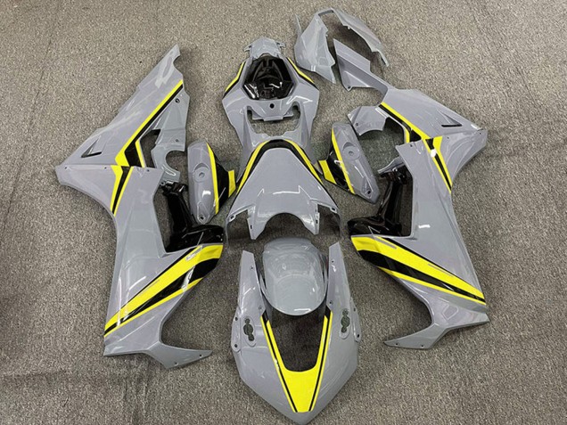 Billige Honda CBR1000RR Motorrad Verkleidung 2017-2024 - Nardo Grau mit Gelb Streifen