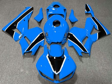Billige Honda CBR600RR Motorrad Verkleidung 2013-2023 - Hellblau Weiss Glanzendes Schwarz
