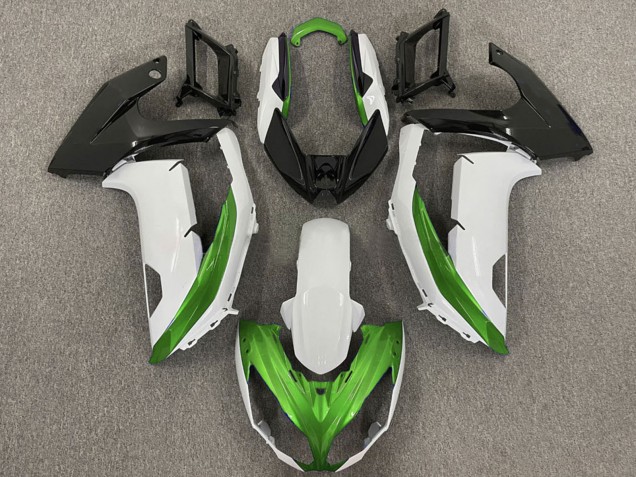Billige Kawasaki Ninja 650R Motorrad Verkleidung 2009-2011 - Weiss Grun Matt Schwarz