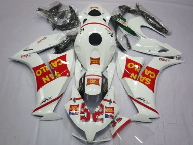 Billige Honda CBR1000RR Motorrad Verkleidung 2012-2016 - Weiss Rot Gelb San Carlo
