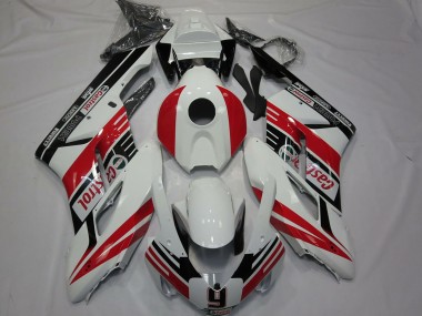 Billige Honda CBR1000RR Motorrad Verkleidung 2004-2005 - Weiss Rot Glanzendes Schwarz Castrol 9