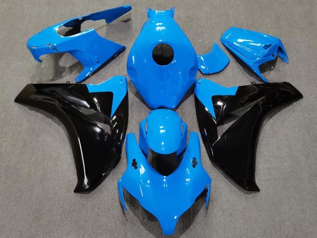 Billige Honda CBR1000RR Motorrad Verkleidung 2008-2011 - Babyblau Glanzendes Schwarz