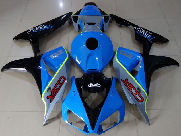 Billige Honda CBR1000RR Motorrad Verkleidung 2006-2007 - Blau Gelb Glanzendes Schwarz Massgeschneidert CBR