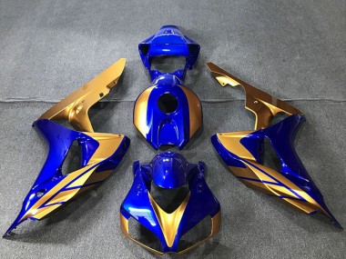 Billige Honda CBR1000RR Motorrad Verkleidung 2006-2007 - Gold Blau