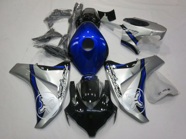 Billige Honda CBR1000RR Motorrad Verkleidung 2006-2007 - Silber Blau Glanzendes Schwarz TBR