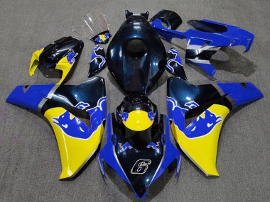 Billige Honda CBR1000RR Motorrad Verkleidung 2008-2011 - Dunkel Blau Gelb Red Bull