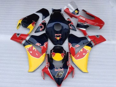 Billige Honda CBR1000RR Motorrad Verkleidung 2008-2011 - Dunkel Blau Gelb Red Bull