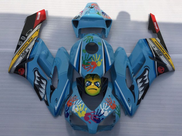 Billige Honda CBR1000RR Motorrad Verkleidung 2004-2005 - Blau Gelb Schwarz Rot Hai