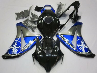 Billige Honda CBR1000RR Motorrad Verkleidung 2008-2011 - Blau Grau Glanzendes Schwarz