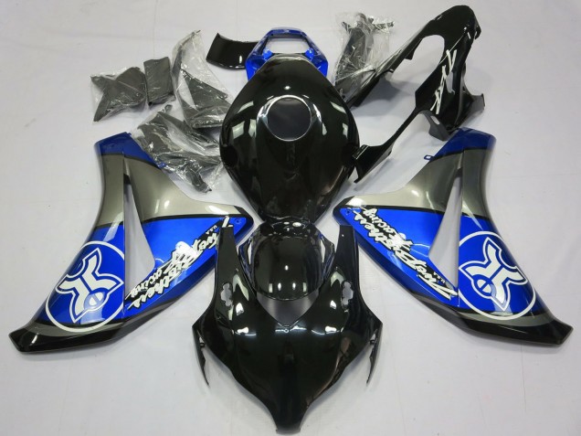 Billige Honda CBR1000RR Motorrad Verkleidung 2008-2011 - Blau Grau Glanzendes Schwarz