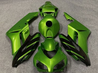 Billige Honda CBR1000RR Motorrad Verkleidung 2004-2005 - Grun Glanzendes Schwarz Streifen