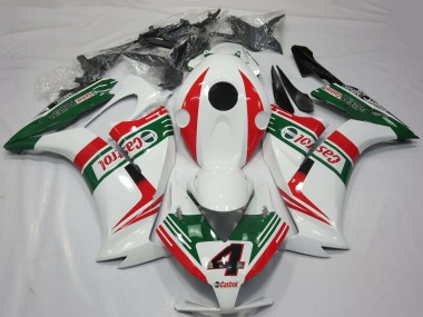 Billige Honda CBR1000RR Motorrad Verkleidung 2012-2016 - Weiss Rot Grun Castrol 4