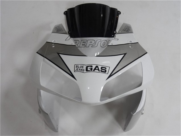 Billige Honda CBR600RR Motorrad Verkleidung 2003-2004 - Weiss Silber Schwarz Repsol