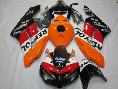 Billige Honda CBR1000RR Motorrad Verkleidungen Kit 2004-2005 - Orange Weiss Rot Glanzendes Schwarz Repsol