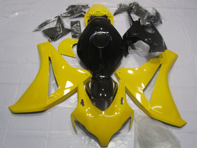 Billige Honda CBR1000RR Motorrad Verkleidung 2008-2011 - Gelb Glanzendes Schwarz