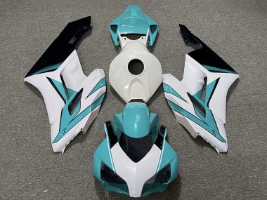 Billige Honda CBR1000RR Motorrad Verkleidung 2004-2005 - Weiss Cyan Blau Glanzendes Schwarz