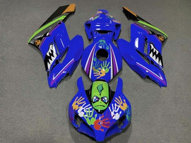 Billige Honda CBR1000RR Motorrad Verkleidung 2004-2005 - Blau Grun Orange Schwarz Hai
