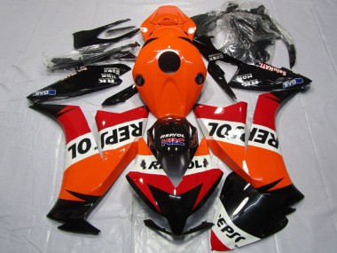 Billige Honda CBR1000RR Motorrad Verkleidung 2012-2016 - Orange Weiss Rot Glanzendes Schwarz Repsol