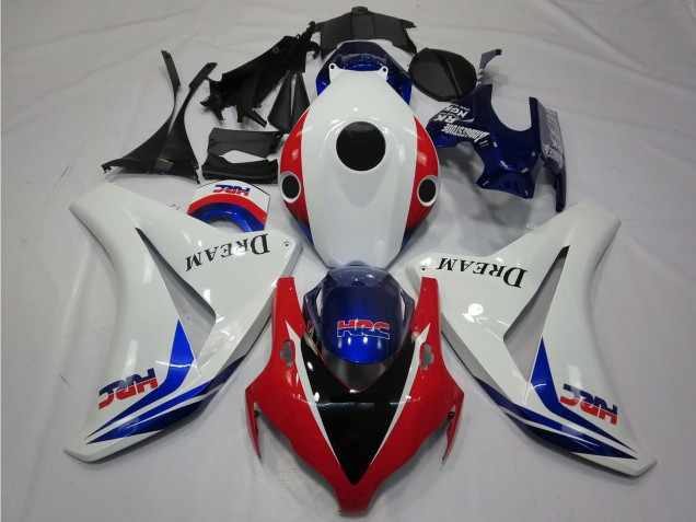 Billige Honda CBR1000RR Motorrad Verkleidung 2008-2011 - Weiss Rot Blau HRC Dream Glanzendes Schwarz