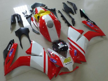 Billige Honda CBR1000RR Motorrad Verkleidung 2012-2016 - Weiss Rot Gelb Blau Ducati Stil