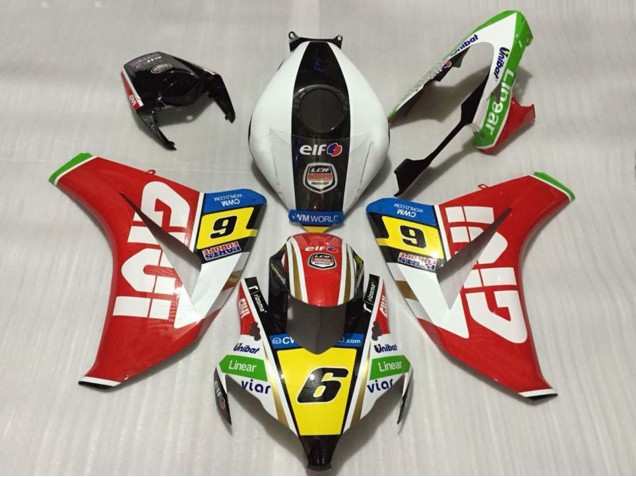 Billige Honda CBR1000RR Motorrad Verkleidung 2008-2011 - Weiss Rot Gelb Grun Schwarz Givi 6