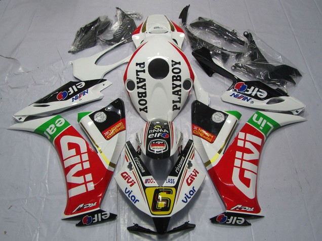 Billige Honda CBR1000RR Motorrad Verkleidung 2012-2016 - Weiss Rot Grun Givi PlayBoy