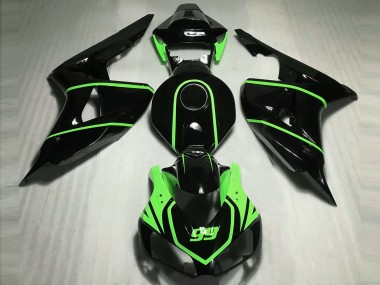 Billige Honda CBR1000RR Motorrad Verkleidung 2006-2007 - Glanzendes Schwarz Hohe Sichtbarkeit Grun