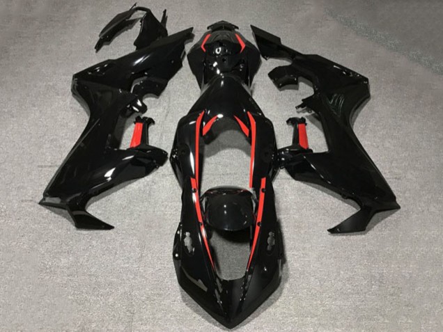 Billige Honda CBR1000RR Motorrad Verkleidung 2017-2023 - Glanzendes Schwarz mit Rot Linie