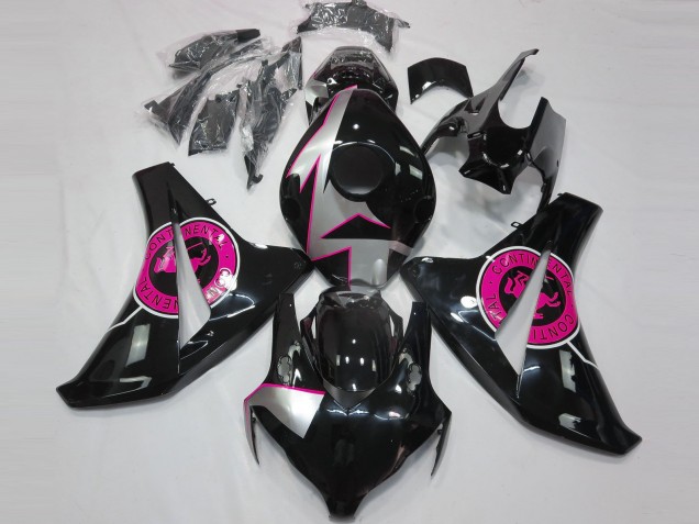 Billige Honda CBR1000RR Motorrad Verkleidung 2008-2011 - Silber Rosa Glanzendes Schwarz