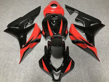 Billige Honda CBR600RR Motorrad Verkleidung 2007-2008 - Rot Glanzendes Schwarz