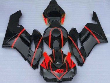 Billige Honda CBR1000RR Motorrad Verkleidung 2004-2005 - Glanzendes Schwarz Rot