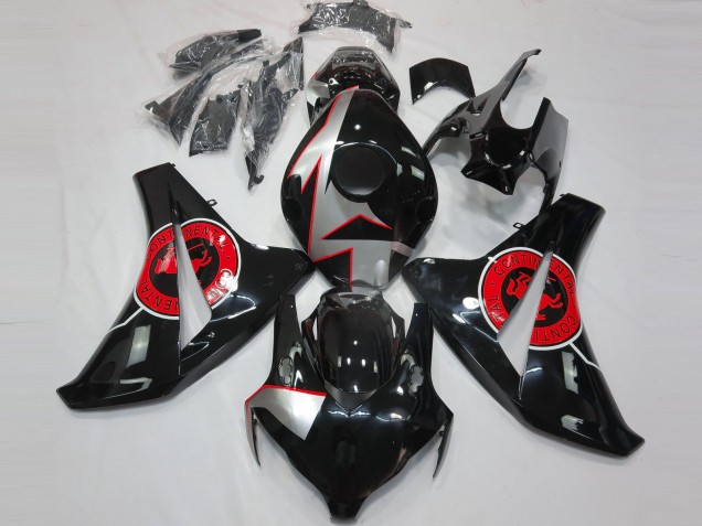 Billige Honda CBR1000RR Motorrad Verkleidung 2008-2011 - Silber Rot Glanzendes Schwarz